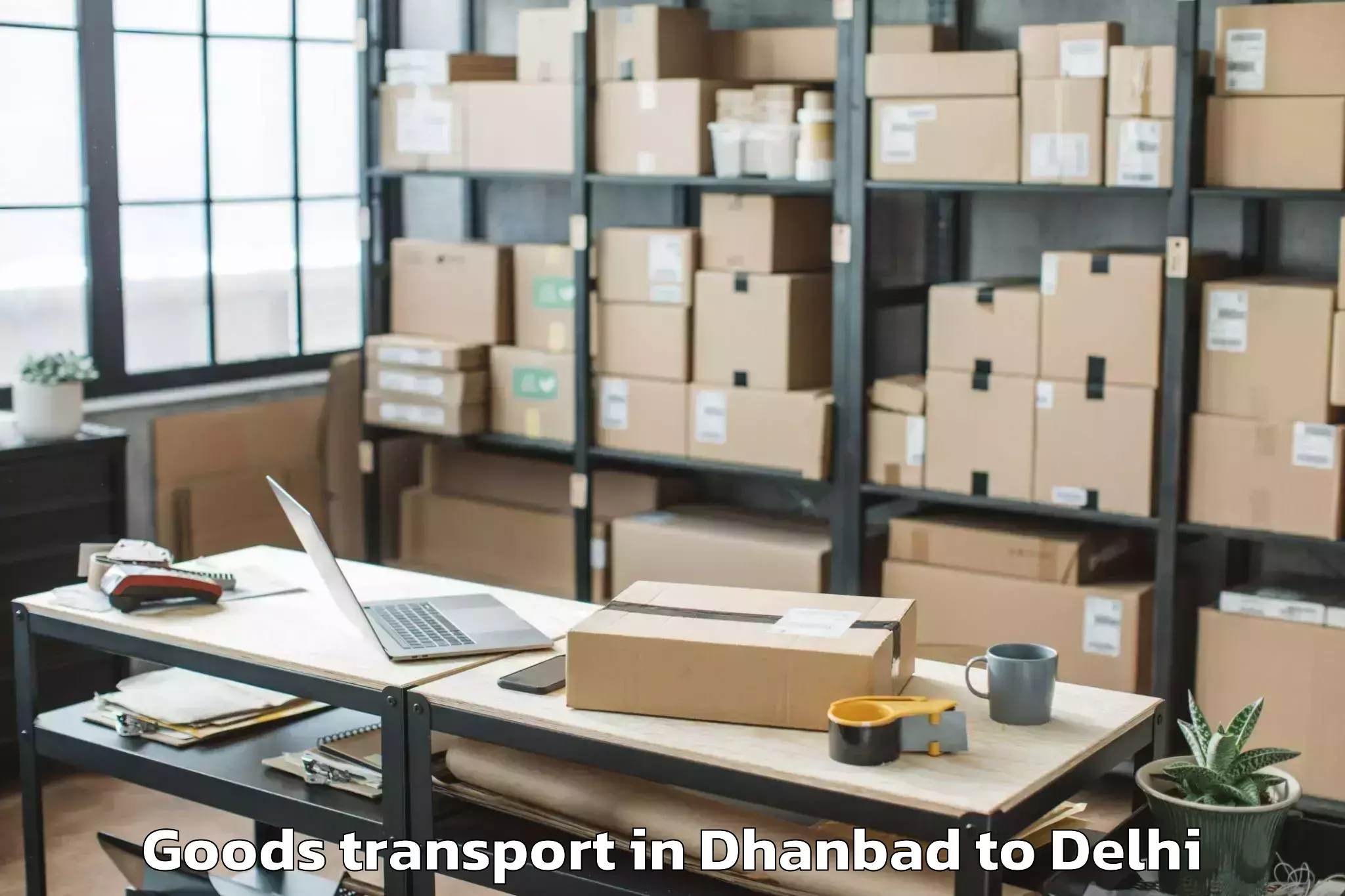 Discover Dhanbad to Alipur Goods Transport